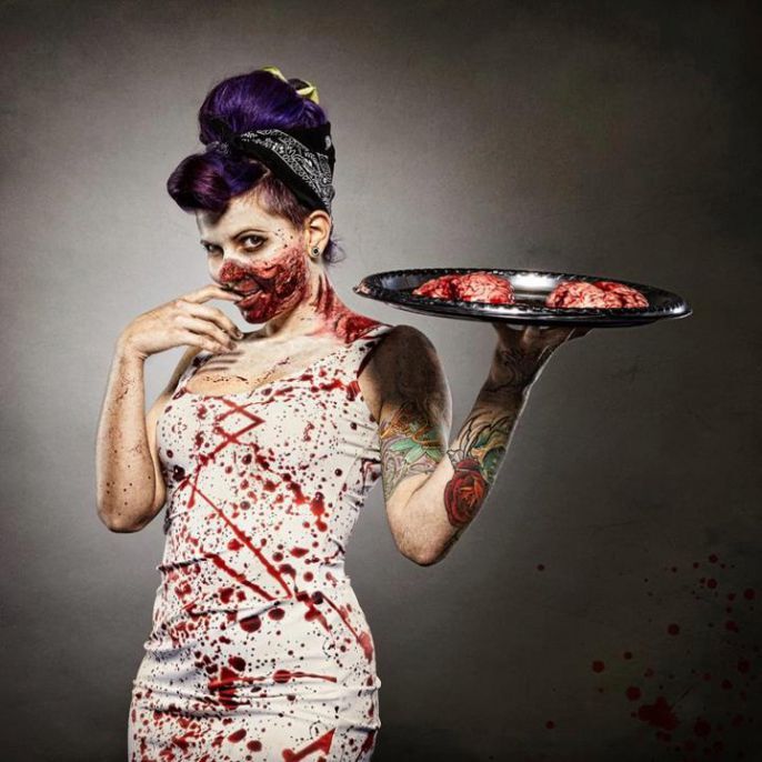 Bloody Zombie Dress Photo shoot 