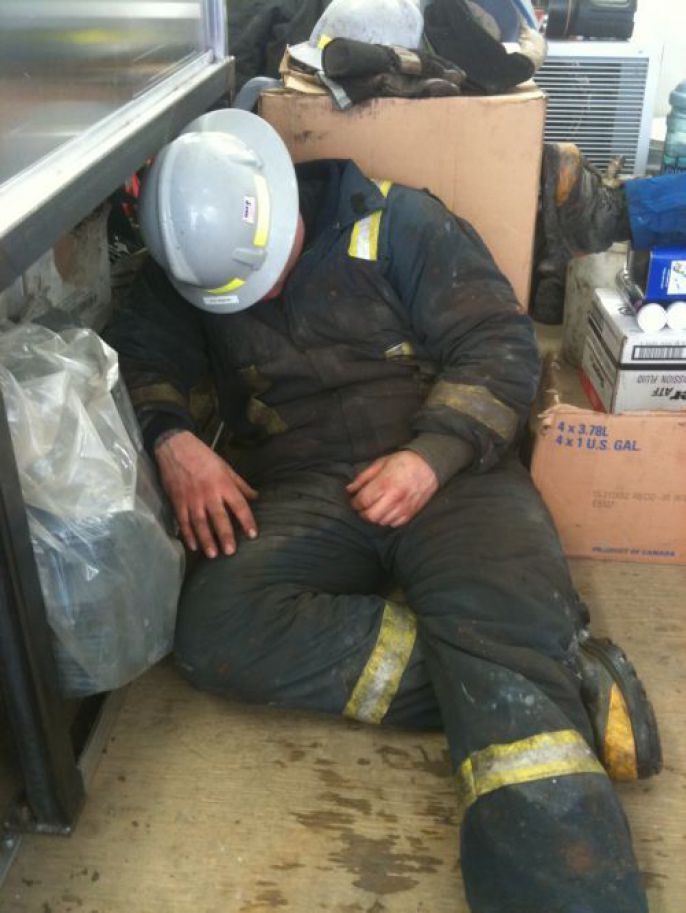 Sleeping on the job 