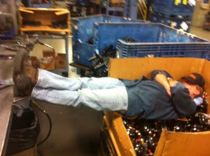 Napping on the job 