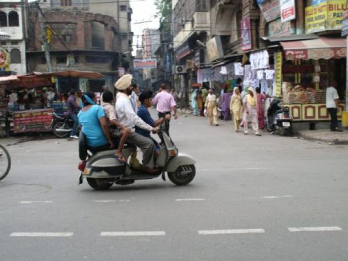 Family on moped 