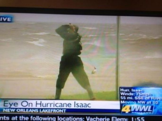 Golfing in a hurricane 