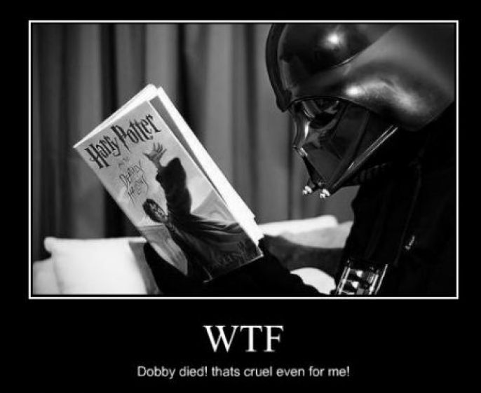Darth Vader Reading Harry Potter 