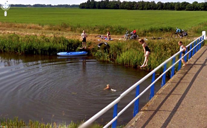 Kids Playing in river 