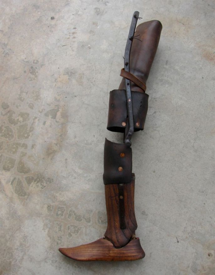 8. 19th-century wooden leg