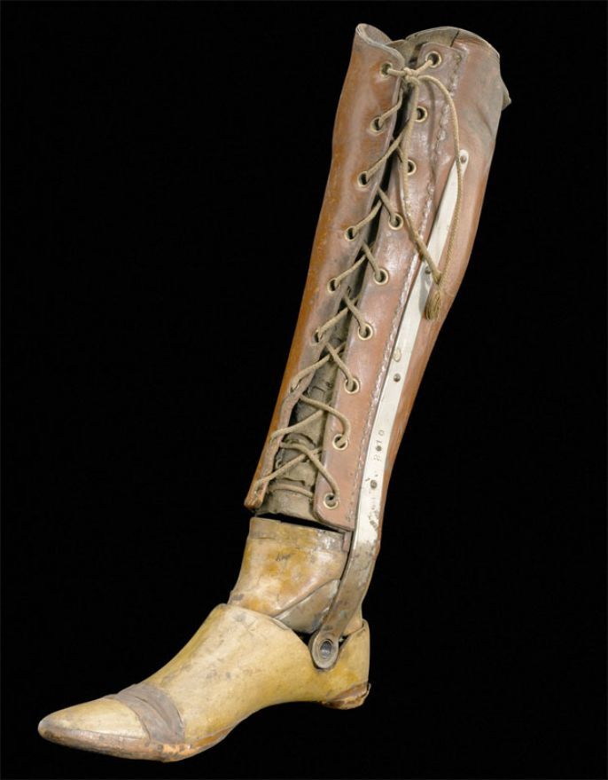 5. Leather boot leg, 1891