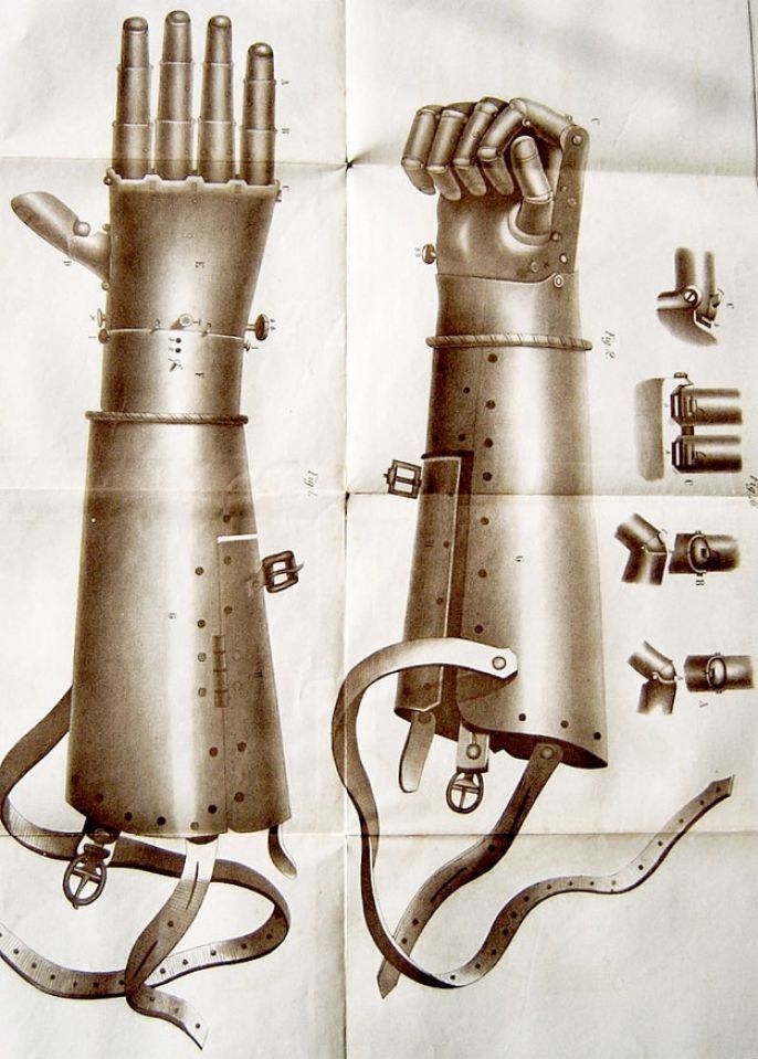 11. 16th century iron prosthetic hand