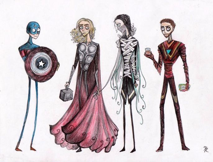 Tim Burton's Cartoon Avengers 