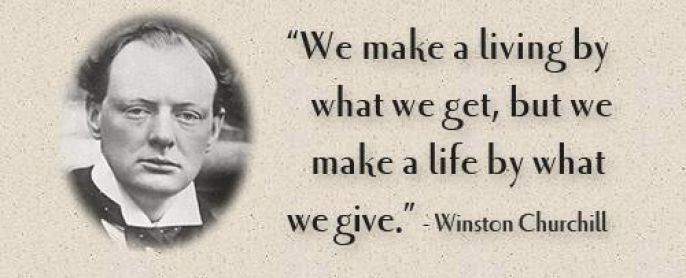 Winston Churchill  Get vs give 