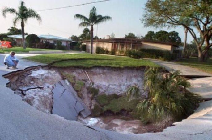 Front yard Sinkhole  