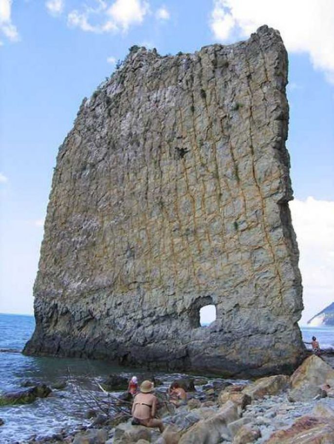 Rock wall and window 