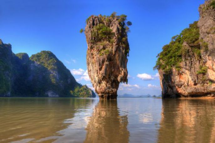 Giant rock in the water 