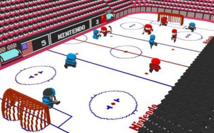 3D old school hockey 