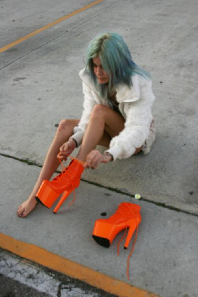 Bright Orange Heels 