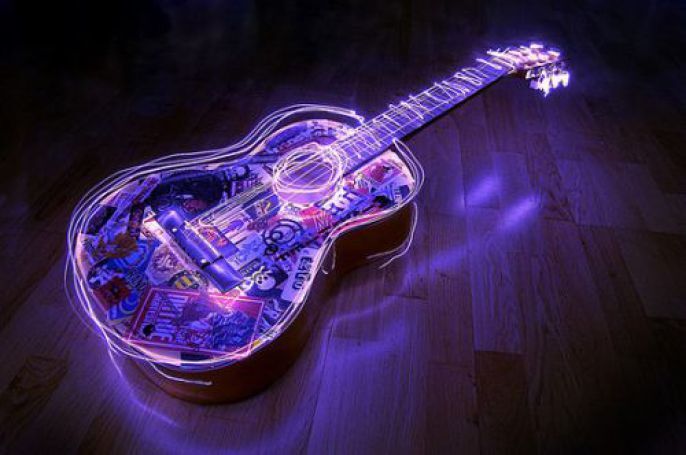 Incredible Neon Guitar 