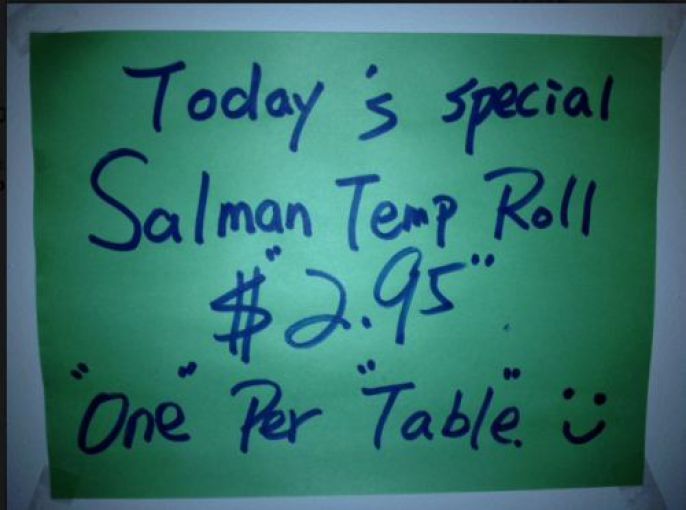 Special Roll, 1 Per Table 
