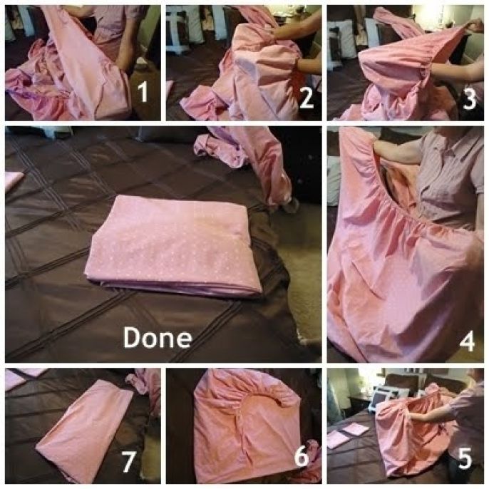 Life Hack To Fold Bed Sheets 