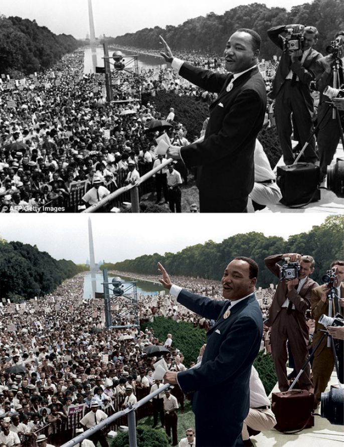Martin Luther King photo restored 