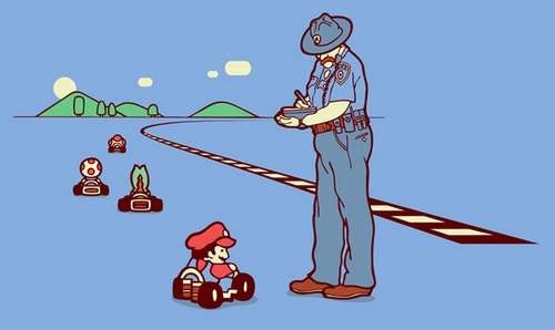 Mario Kart Speeding Ticket 