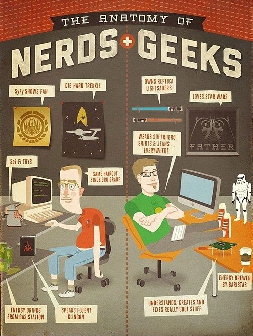 Anatomy Of Nerds And Geeks 