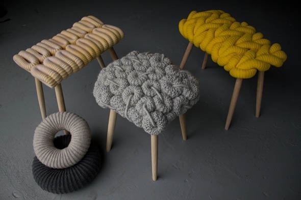 18. Knitted stools