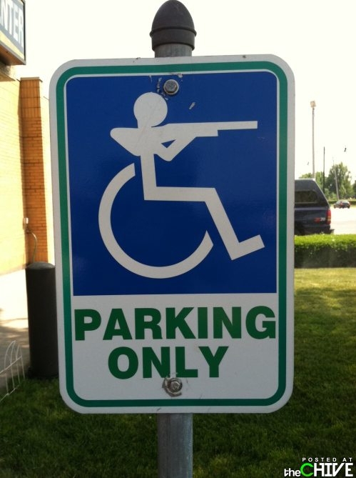 Handicap Gun Parking Only 