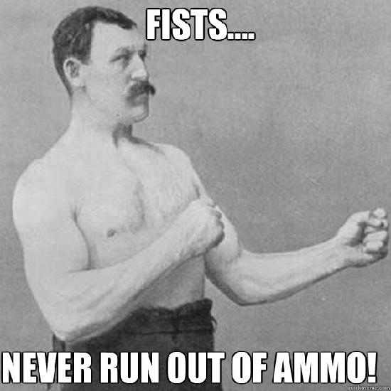 This Man is so Manly That His Moustache Has its own Fists!