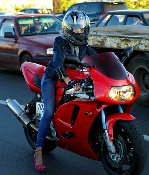 Emma: The Hot Russian Motorcyclist 