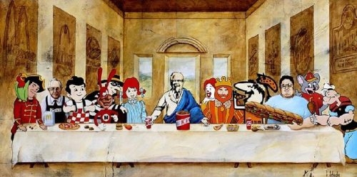 Funny alternatives of the Last Supper 