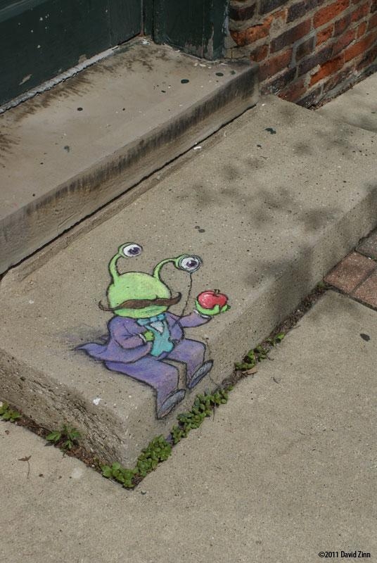 Clever Chalk Art by David Zinn