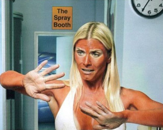 These fake tan fails are bright enough to stop traffic.
