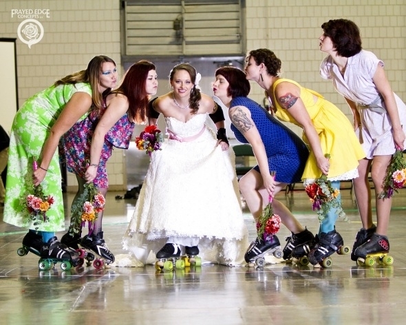 Wierd Roller Derby Bridal Shoot