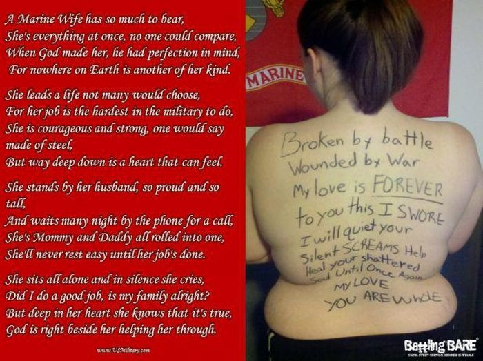 Messages for Husbands on Their Wives' Backs