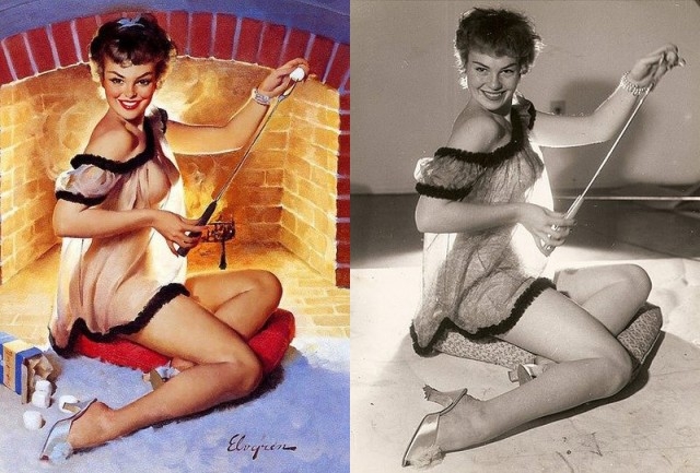Pinup Girl Paintings with Orginial Photographs 
