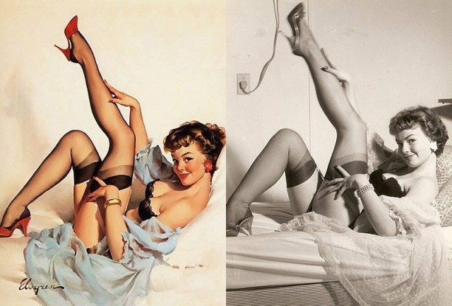 Pinup Girl Paintings with Orginial Photographs 