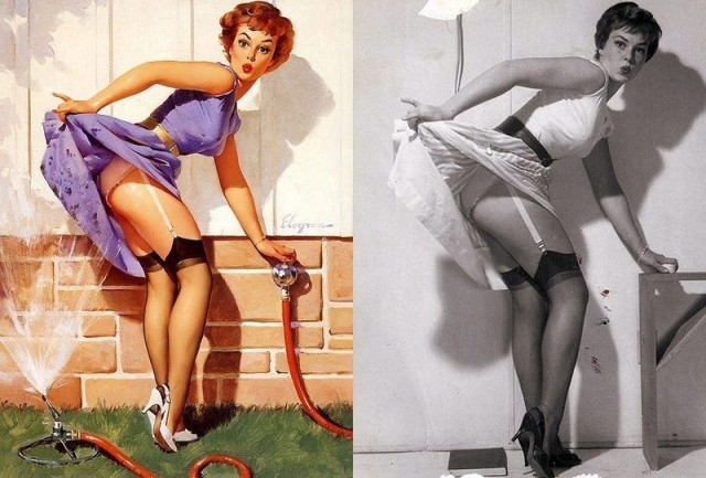 Pinup Girl Paintings with Orginial Photographs 