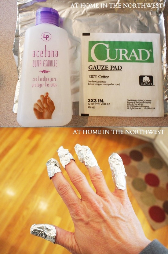 Here's how you remove a gel manicure at home:
