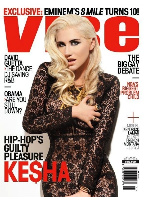 Ke$ha Graces the Cover of Vibe Magazine (October 2012)