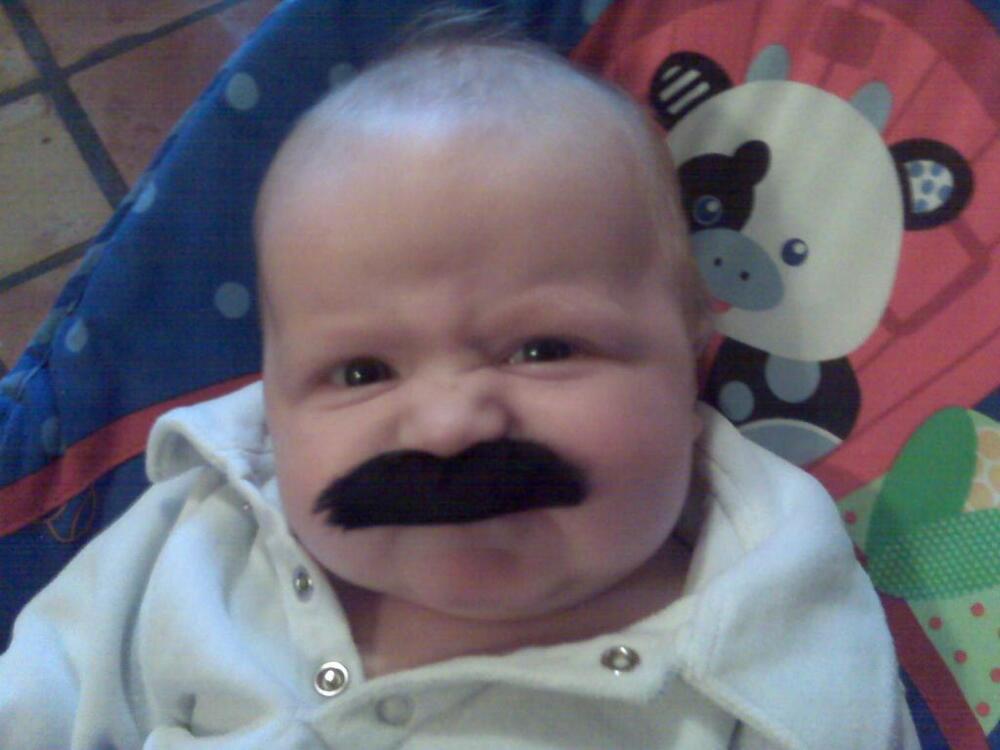 Amazing New Fad Alert: Babies with 'staches!