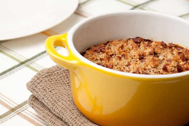 Pumpkin quinoa breakfast casserole screams "HEALTHY!" to me