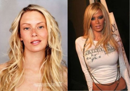 Porn stars before and after they apply makeup 