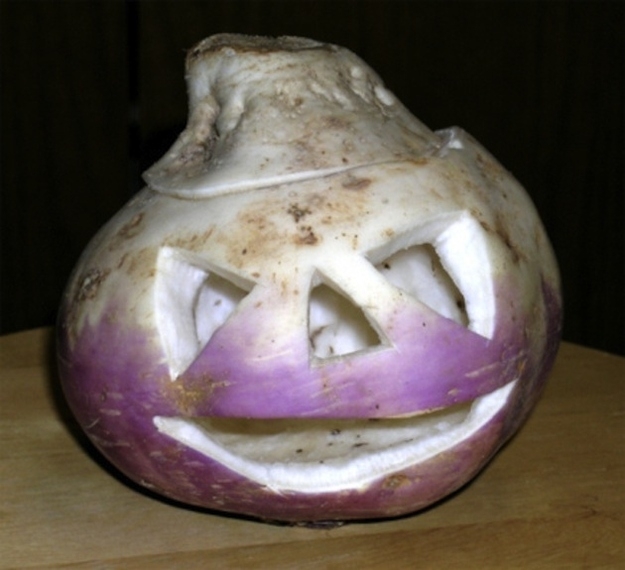 Turnips were the original Jack-o'-Lanterns!