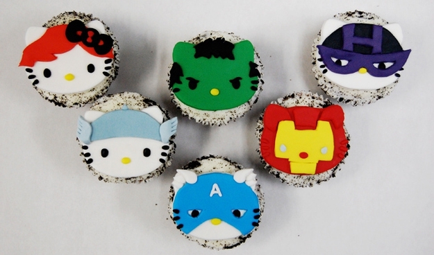 Hello Avengers Cupcakes