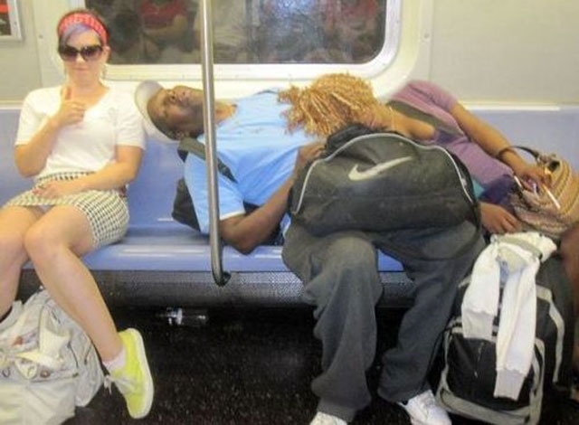 Do not do this on public transit!