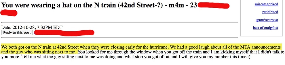 People Looking For Sex (And Love) During Hurricane Sandy