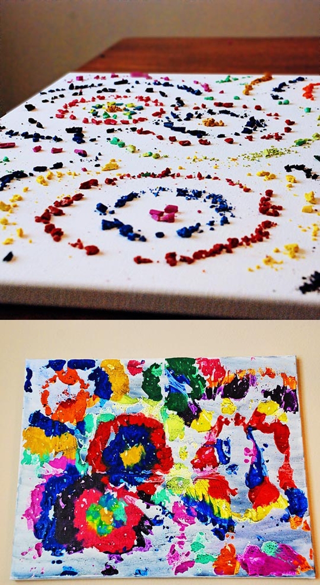 Inspired Ways To Create Melted Crayon Art