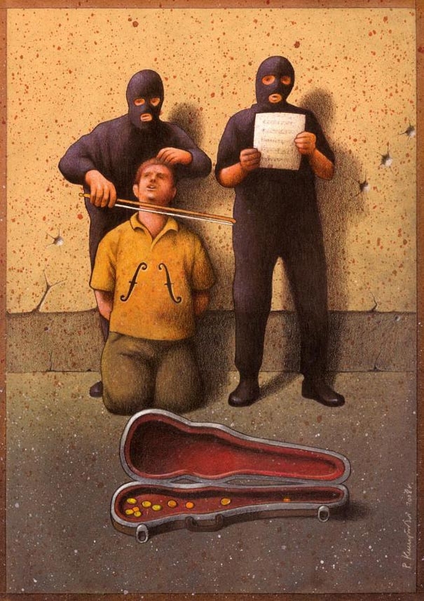 The Satirical Illustrations of Pawel Kuczynski 
