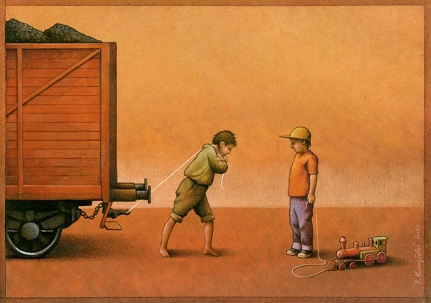 The Satirical Illustrations of Pawel Kuczynski 