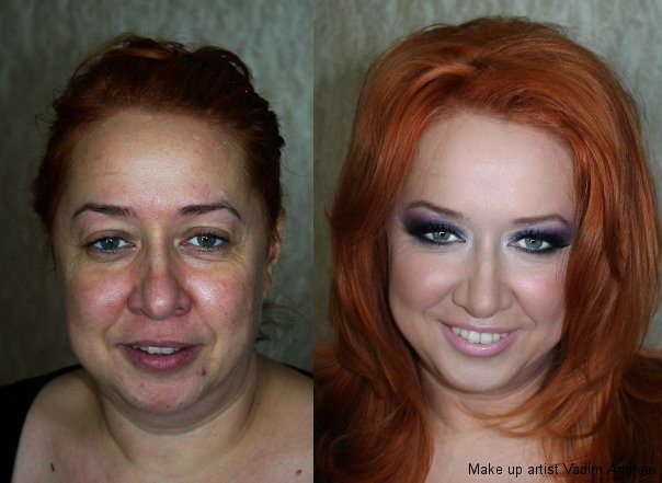 Before and After: What a difference makeup can make