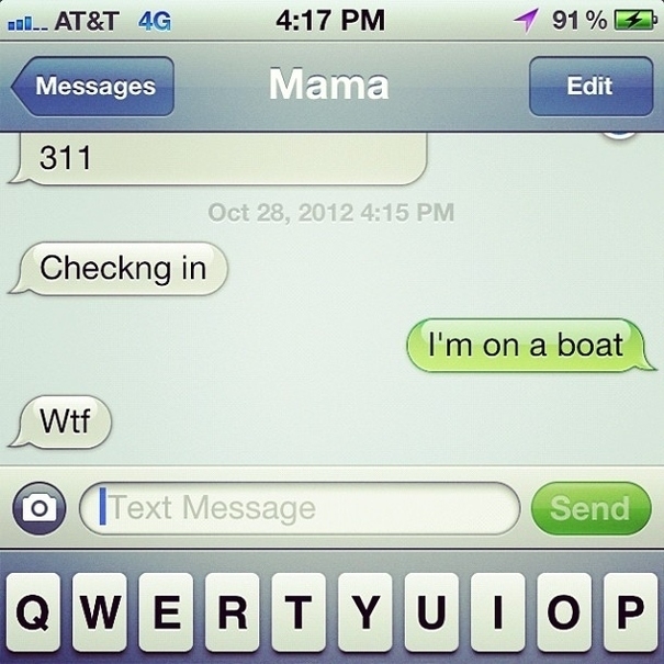 Hurricane Sandy Texts From Your Mom