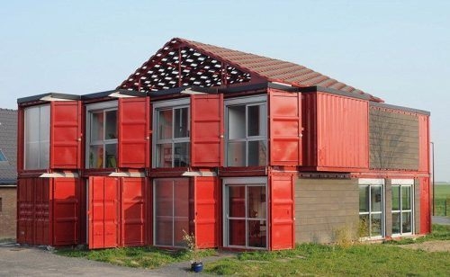 House made entirely of containers 